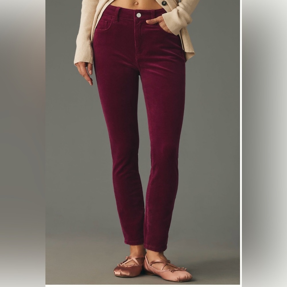 NWT Anthropologie Pilcro Skinny Corduroy High-Rise Jeans Size 25